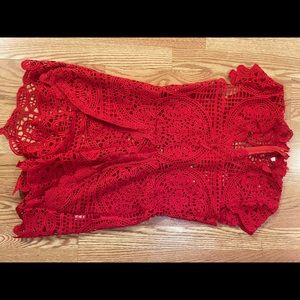 Women’s red lace romper ( M/L)